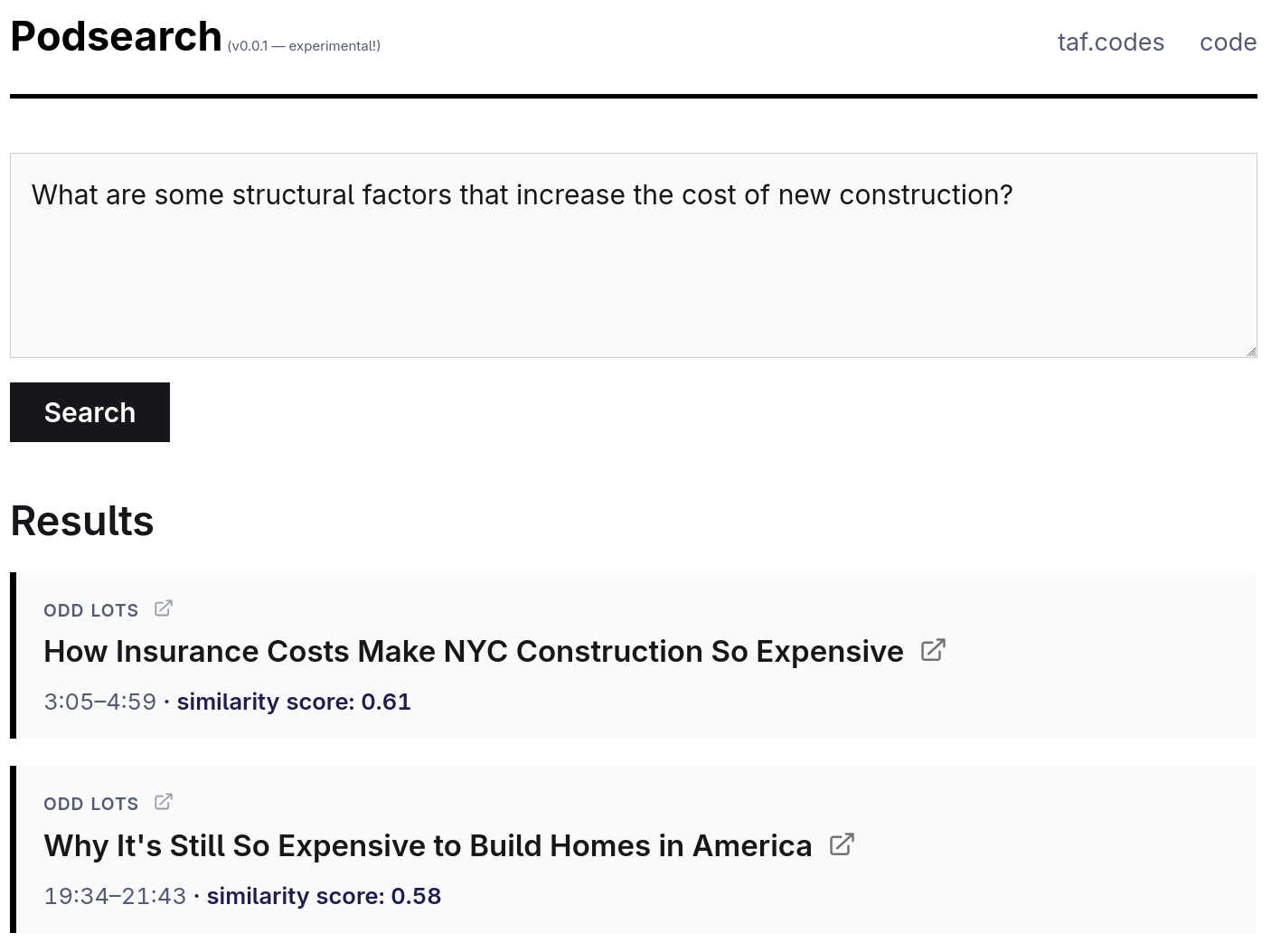 Search results for 'how to improve your deadlift', including segments from Rogan, Huberman, and one titled 'Get into Strength training in 2026'.